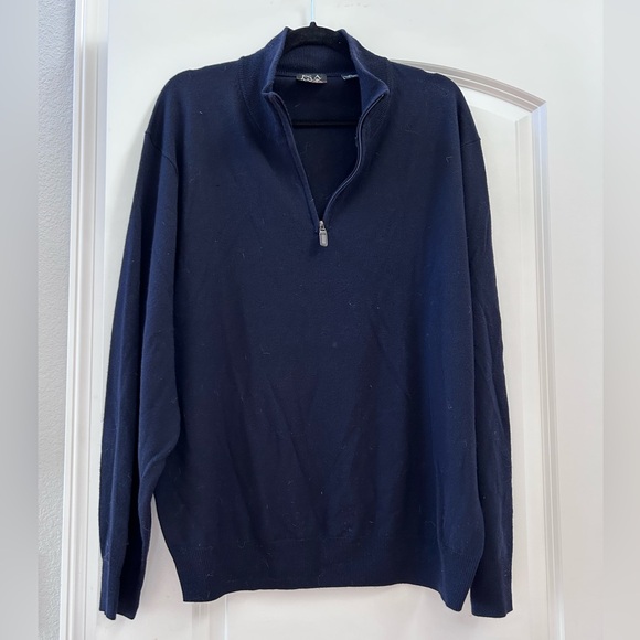 Jos. A. Bank Other - Jos A. Bank 100% merino Wool 1/4 zip mock neck pullover in black. Like new. XL